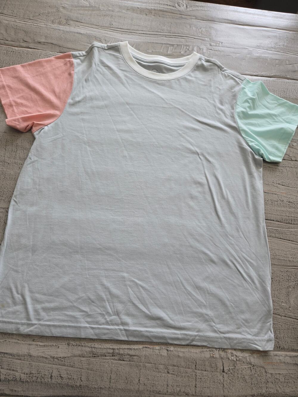 Original Use Colorblock T-Shirt Men's Large Short Sleeve Crew Neck Stretch